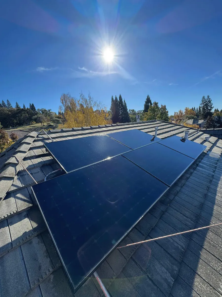 Clean, restored solar panel after 000 PPM DI pure water wash